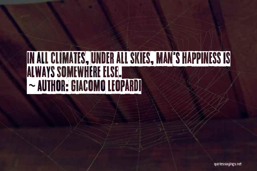 Climates Quotes By Giacomo Leopardi