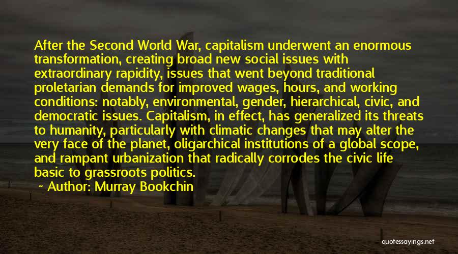 Climatic Conditions Quotes By Murray Bookchin