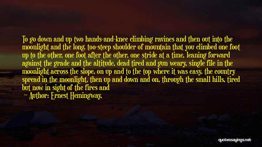 Climbing A Mountain Quotes By Ernest Hemingway,