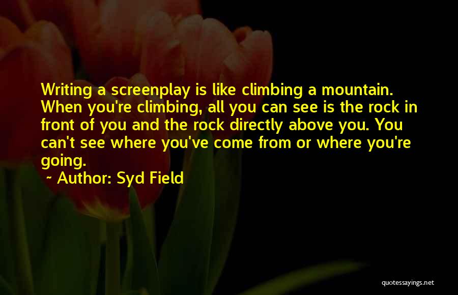 Climbing A Mountain Quotes By Syd Field