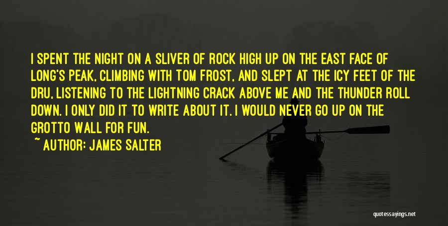 Climbing A Rock Quotes By James Salter