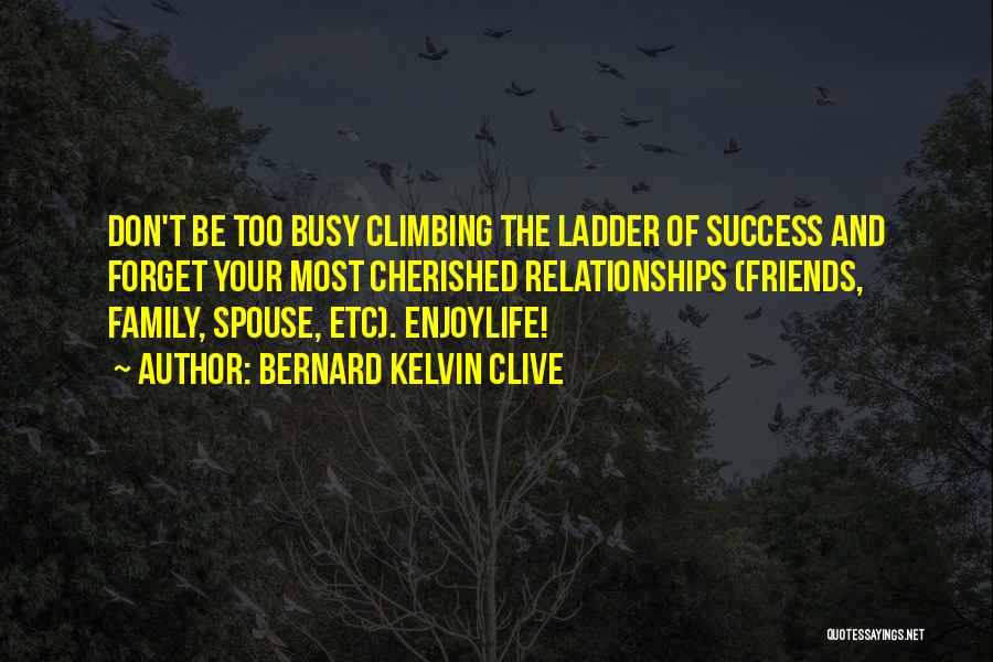 Climbing Ladder Of Success Quotes By Bernard Kelvin Clive