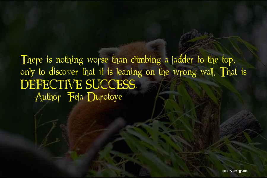 Climbing Ladder Of Success Quotes By Fela Durotoye