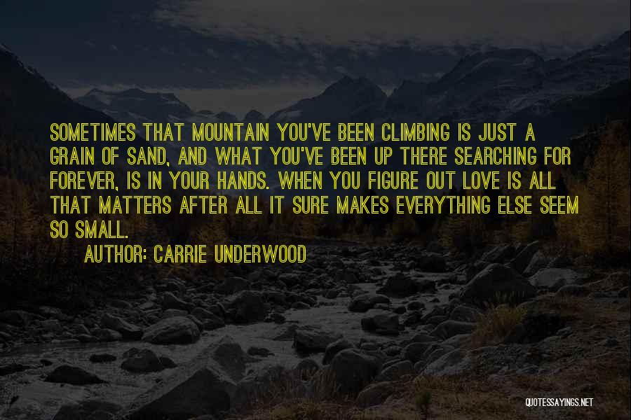 Climbing Mountain Love Quotes By Carrie Underwood