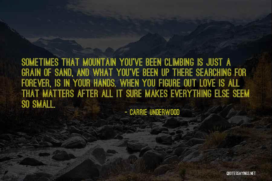 Climbing Mountain Love Quotes By Carrie Underwood