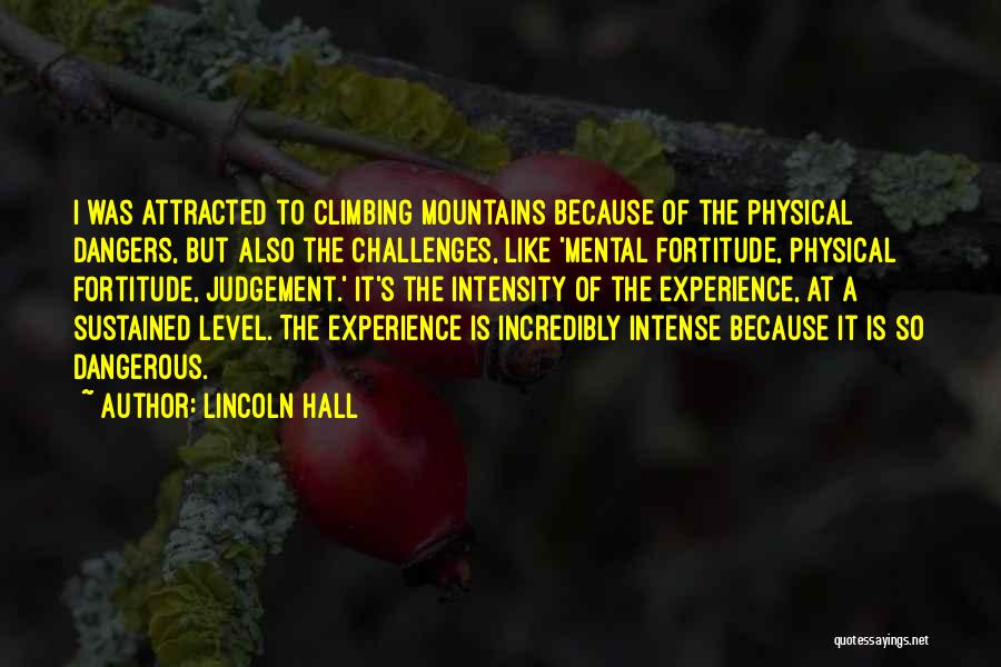 Climbing Mountains Quotes By Lincoln Hall