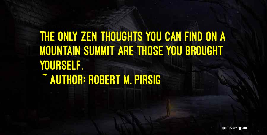 Climbing Summit Quotes By Robert M. Pirsig