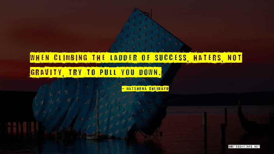 Climbing The Ladder Quotes By Matshona Dhliwayo