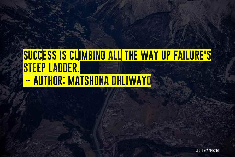 Climbing The Ladder Quotes By Matshona Dhliwayo