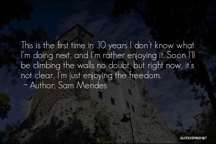 Climbing Walls Quotes By Sam Mendes