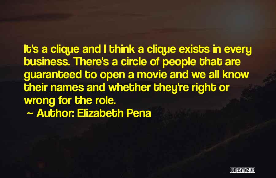 Clique Quotes By Elizabeth Pena