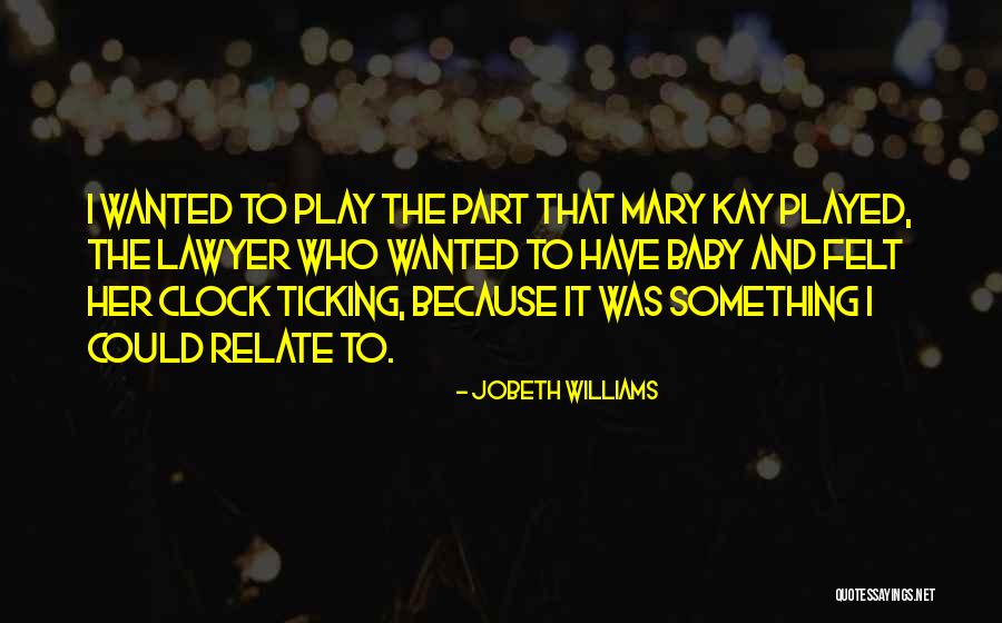 Clock Ticking Quotes By JoBeth Williams