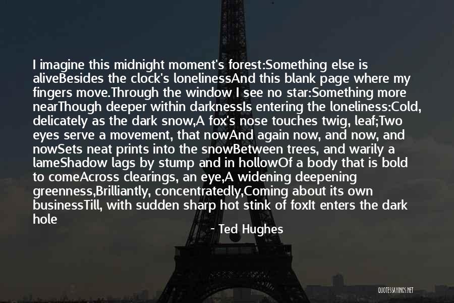 Clock Ticks Quotes By Ted Hughes