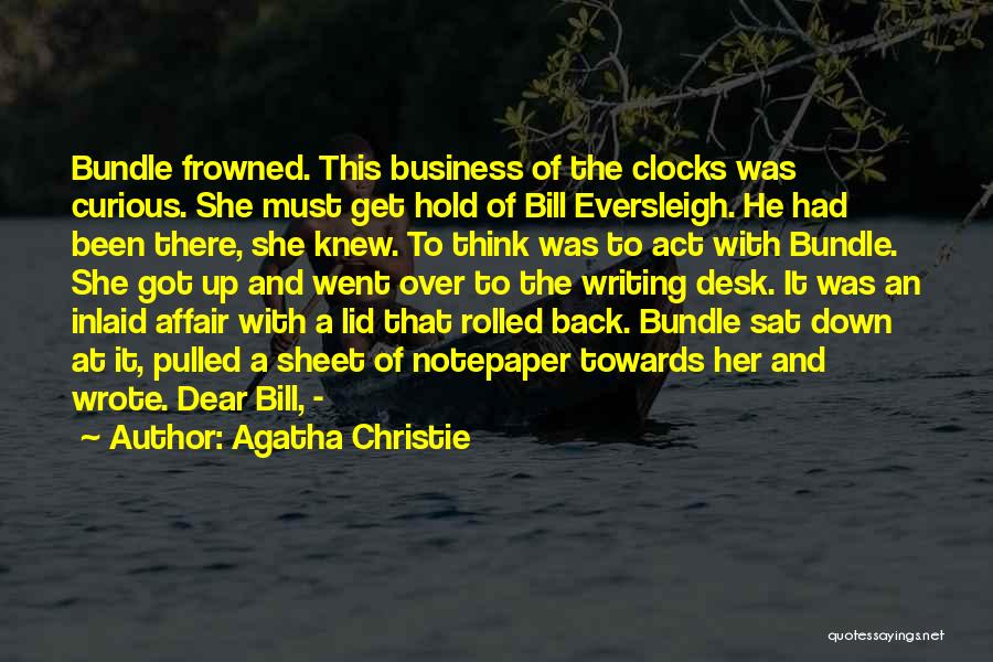 Clocks Go Back Quotes By Agatha Christie