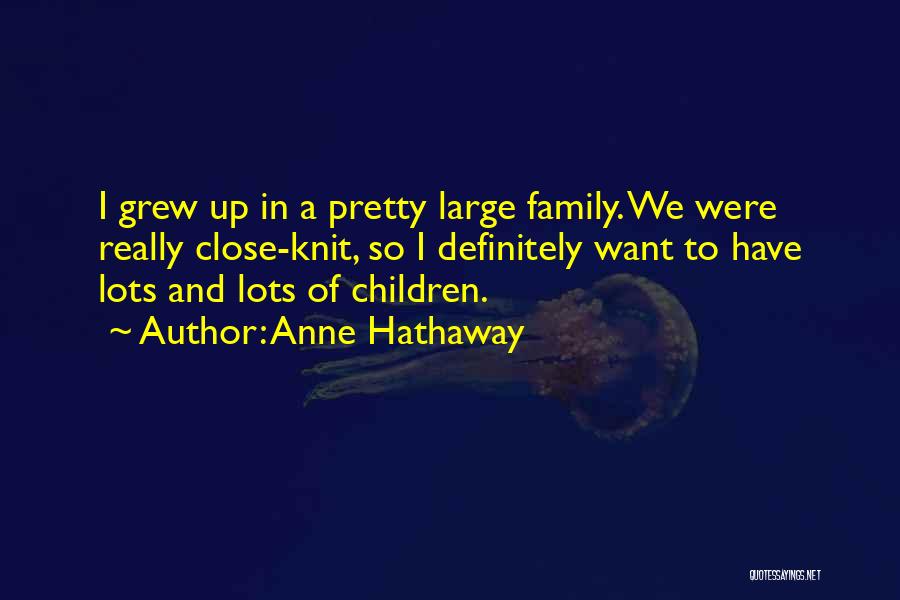 Close Knit Family Quotes By Anne Hathaway