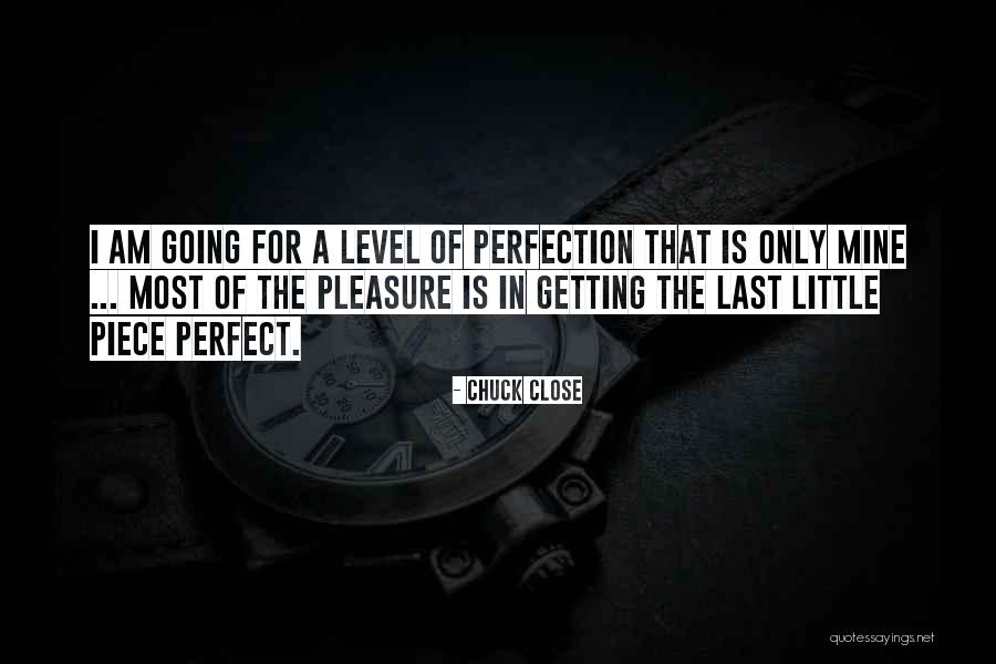 Close To Perfection Quotes By Chuck Close