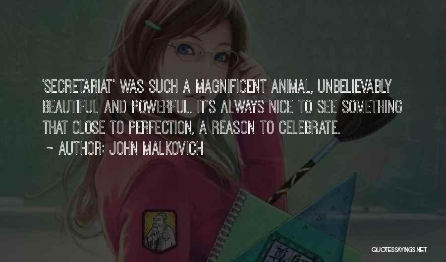 Close To Perfection Quotes By John Malkovich