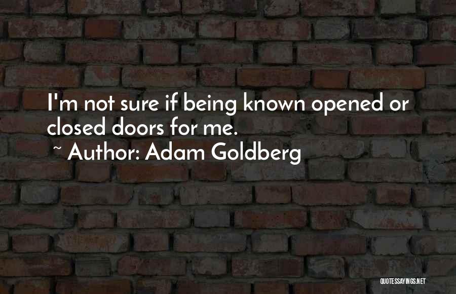 Closed Doors Quotes By Adam Goldberg