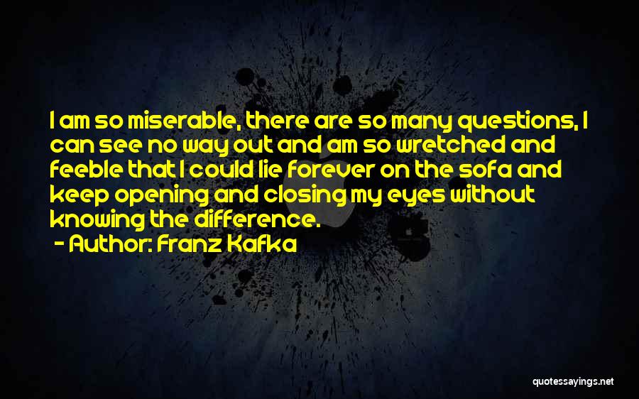 Closing Eyes Quotes By Franz Kafka