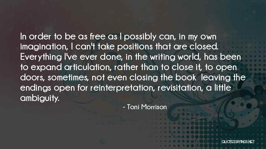 Closing The Book Quotes By Toni Morrison