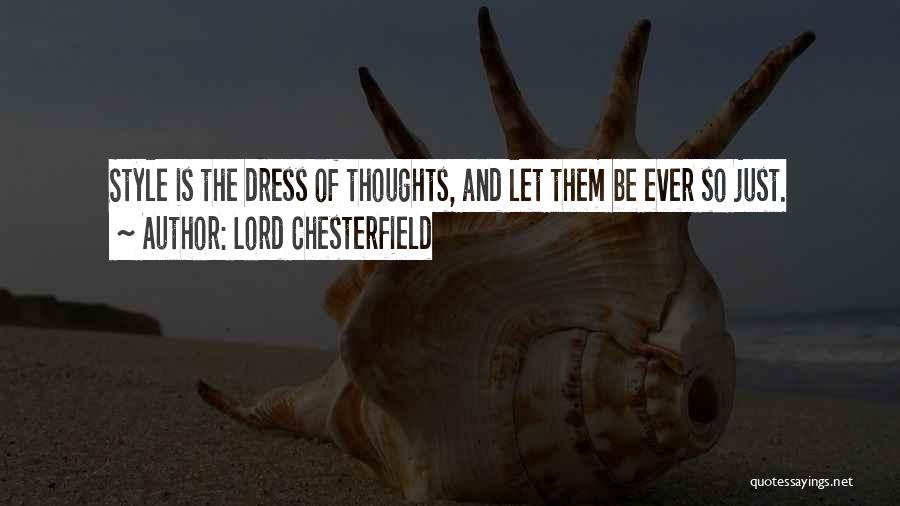 Clothes Style Quotes By Lord Chesterfield