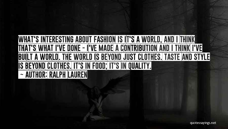 Clothes Style Quotes By Ralph Lauren