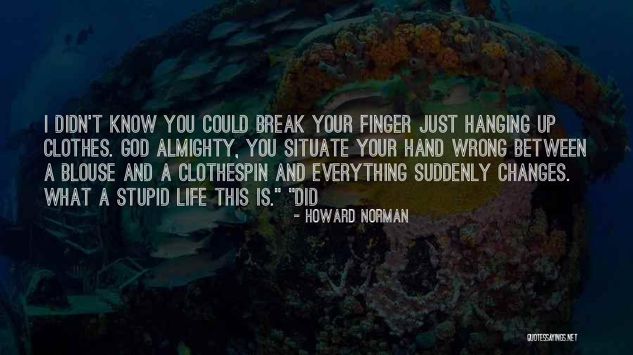 Clothespin Quotes By Howard Norman