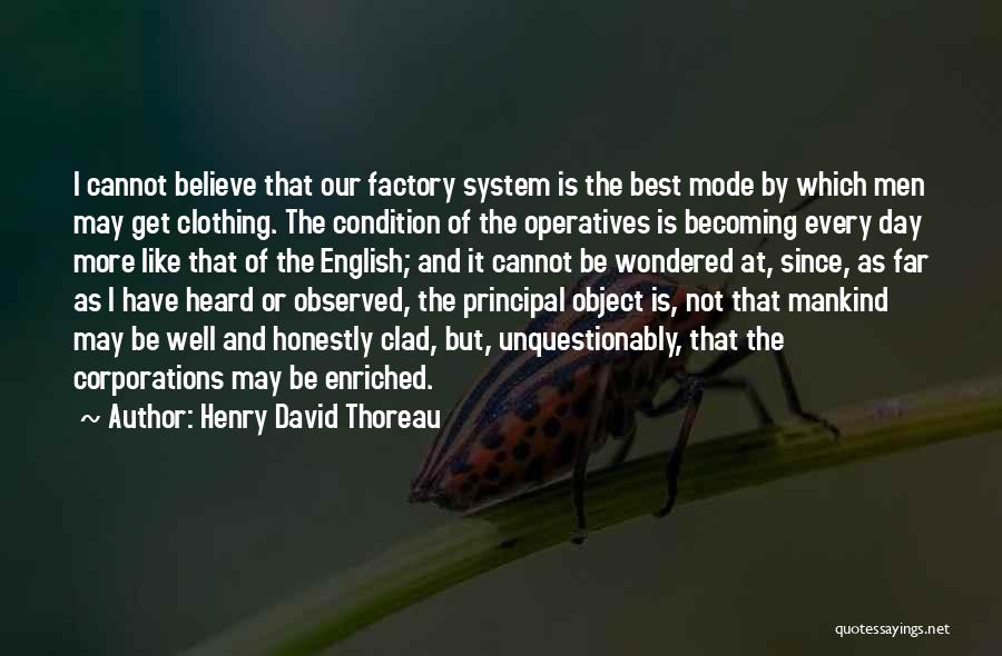 Clothing Quotes By Henry David Thoreau