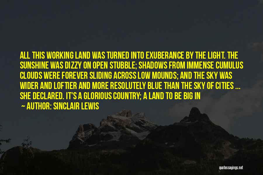 Clouds And Blue Sky Quotes By Sinclair Lewis