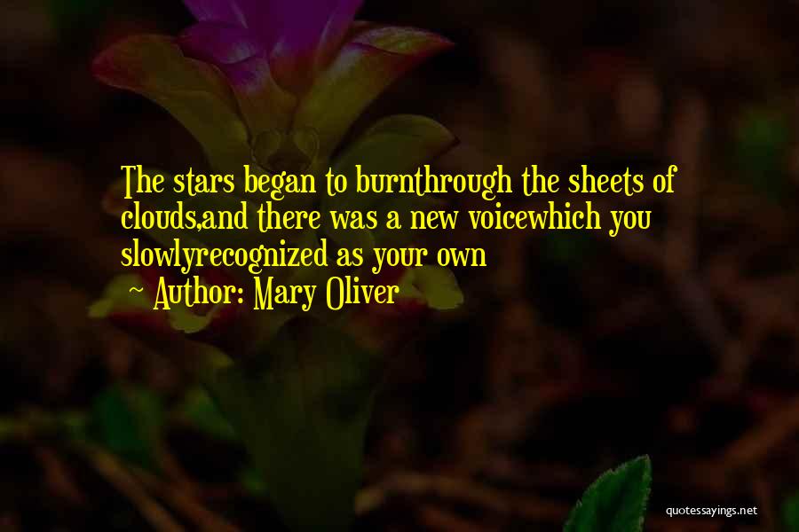 Clouds And Stars Quotes By Mary Oliver