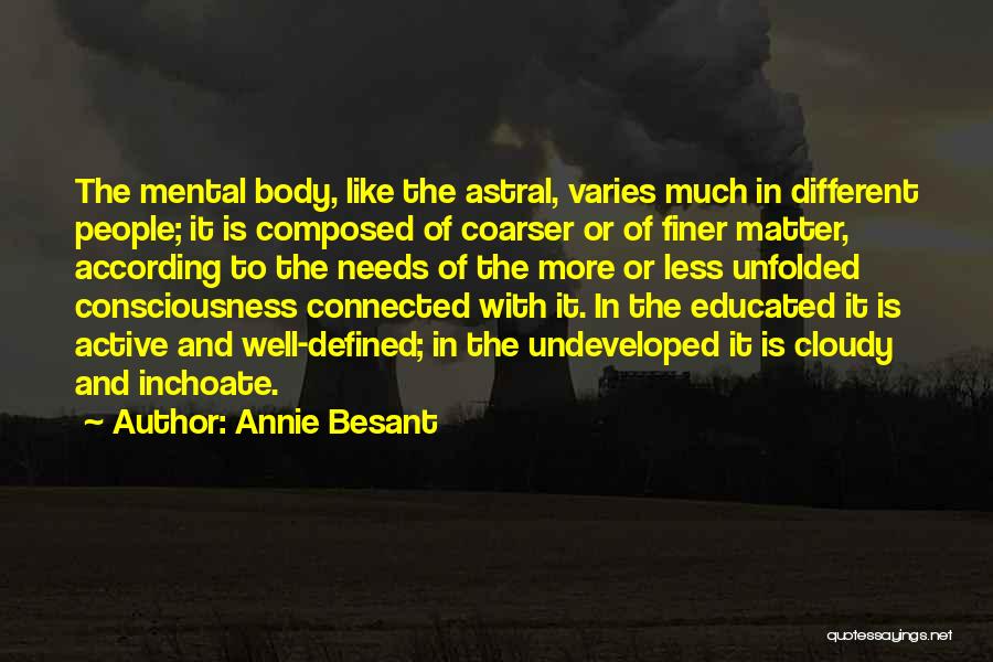 Cloudy Quotes By Annie Besant