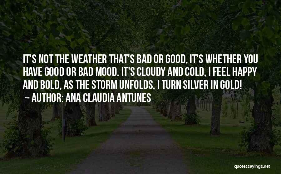 Cloudy Weather Quotes By Ana Claudia Antunes