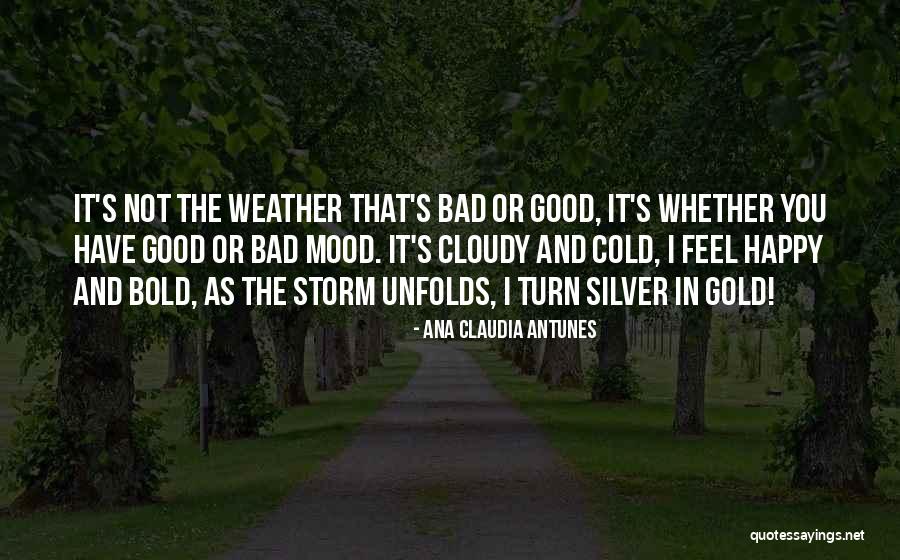 Cloudy Weather Quotes By Ana Claudia Antunes