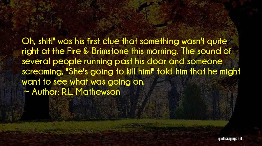 Clue Quotes By R.L. Mathewson