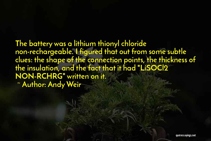 Clues Quotes By Andy Weir