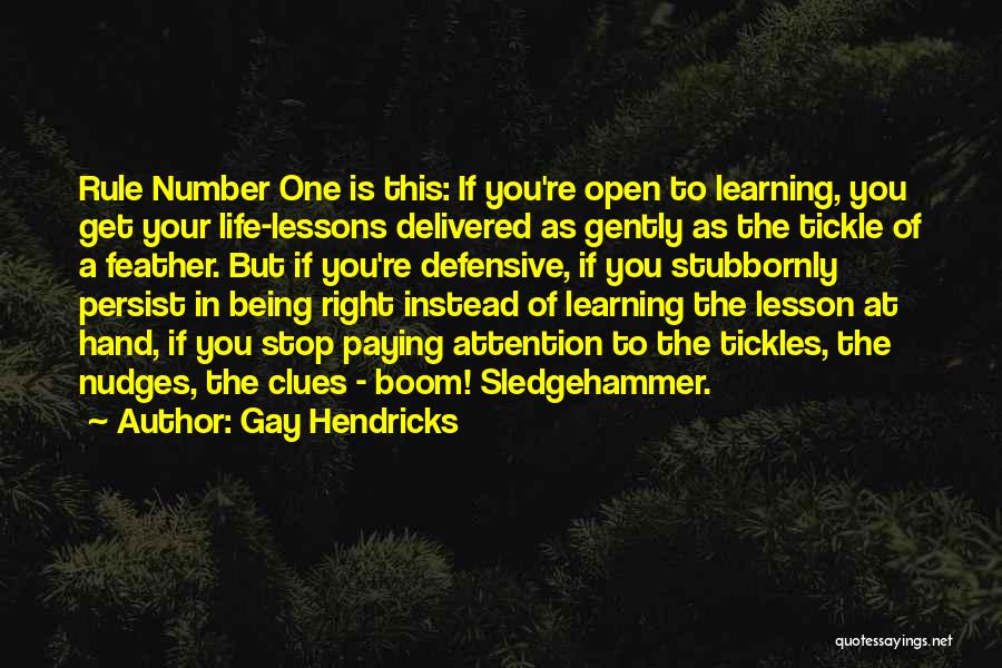 Clues Quotes By Gay Hendricks