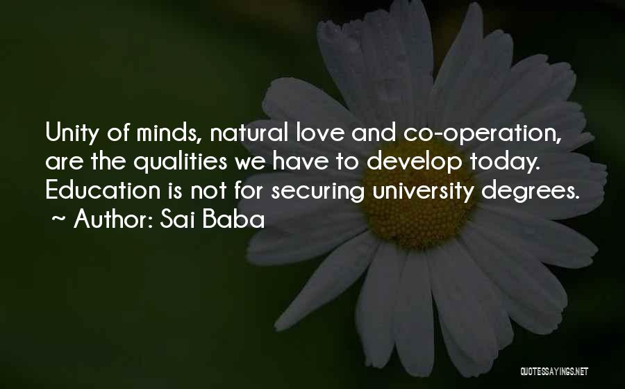 Co Education Quotes By Sai Baba