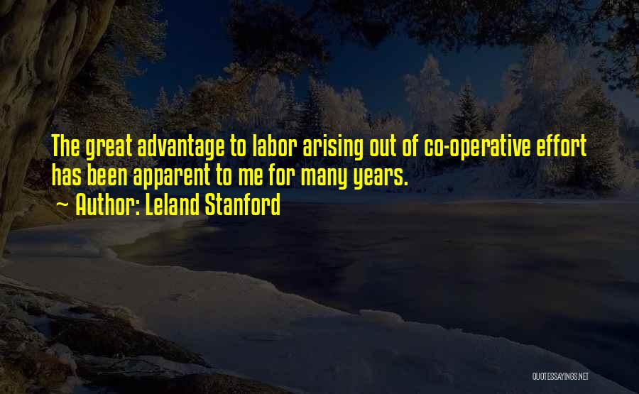 Co Operative Quotes By Leland Stanford