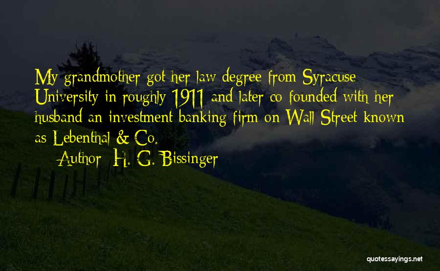 Co-ops Quotes By H. G. Bissinger