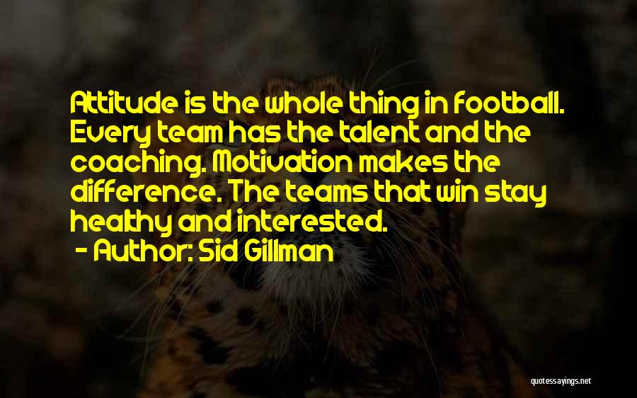 Coaching Sports Quotes By Sid Gillman