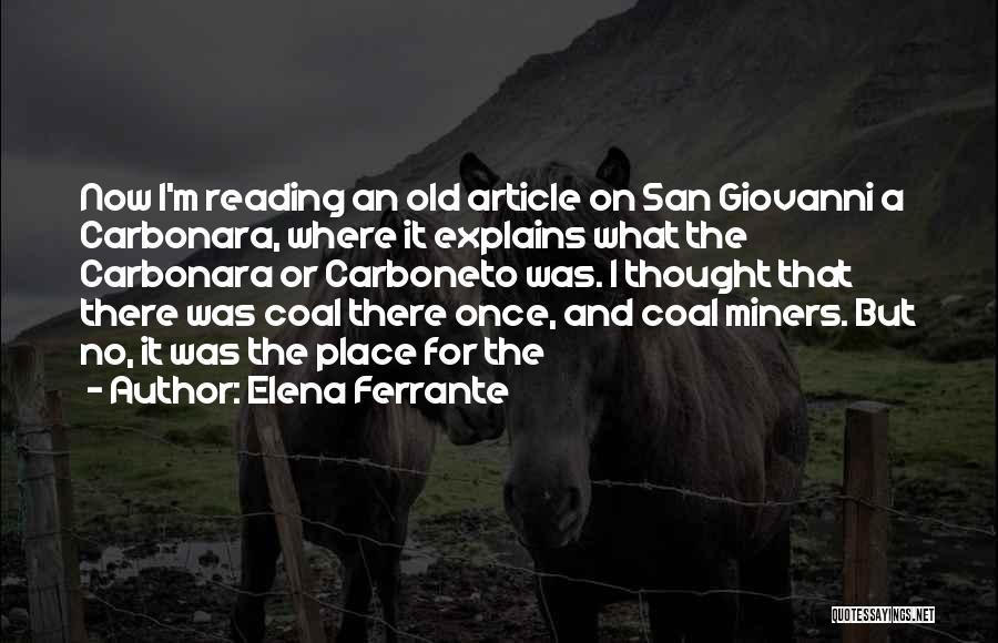 Coal Miners Quotes By Elena Ferrante