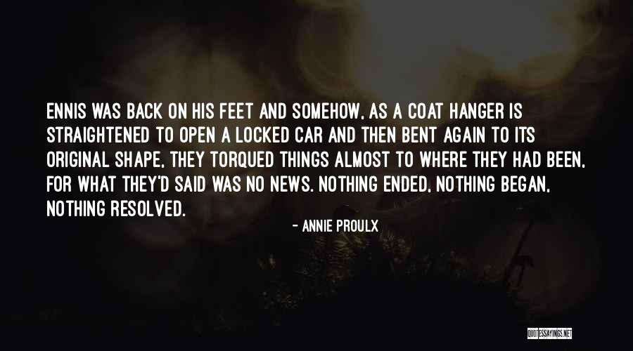 Coat Hanger Quotes By Annie Proulx