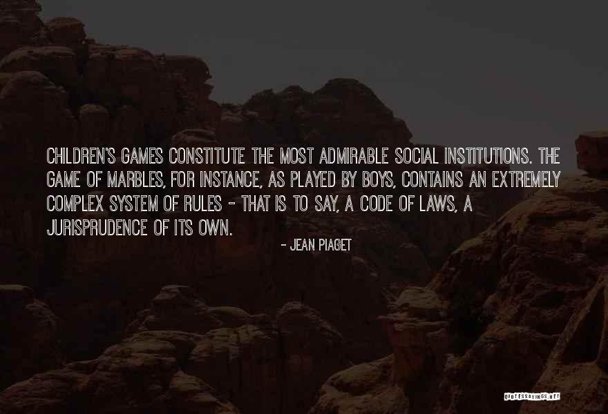 Code Game Quotes By Jean Piaget