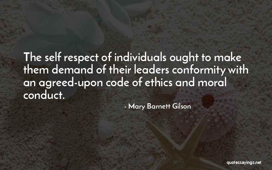 Code Of Conduct Quotes By Mary Barnett Gilson