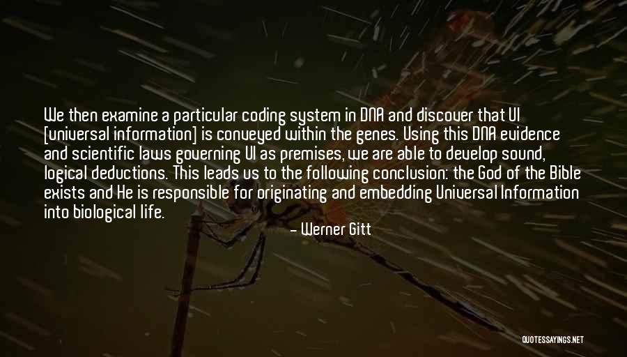 Coding Life Quotes By Werner Gitt