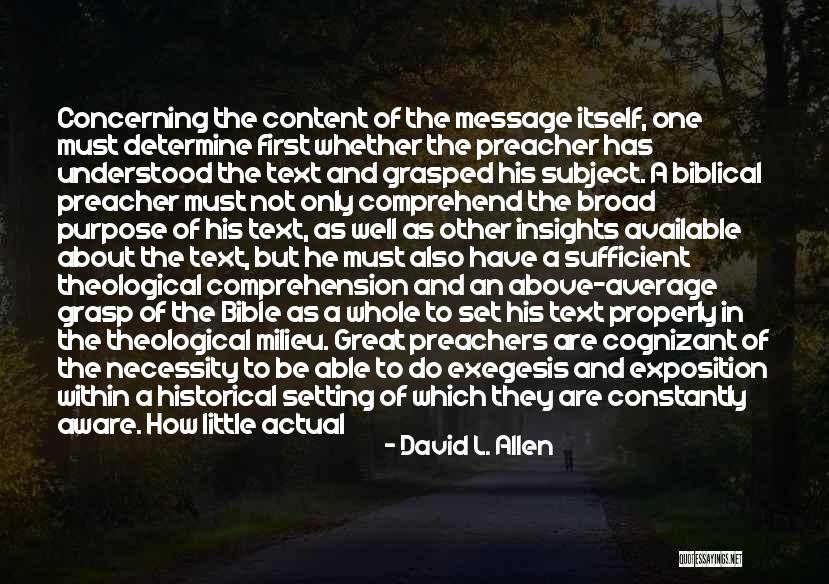 Cognizant Quotes By David L. Allen