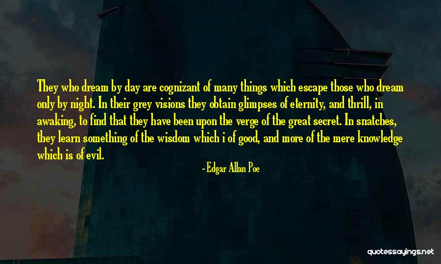 Cognizant Quotes By Edgar Allan Poe