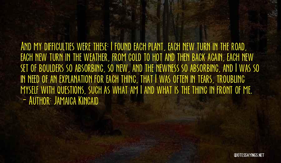 Cold And Hot Weather Quotes By Jamaica Kincaid