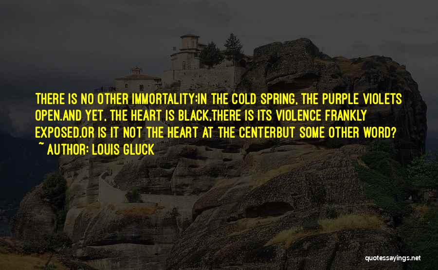 Cold Black Heart Quotes By Louis Gluck