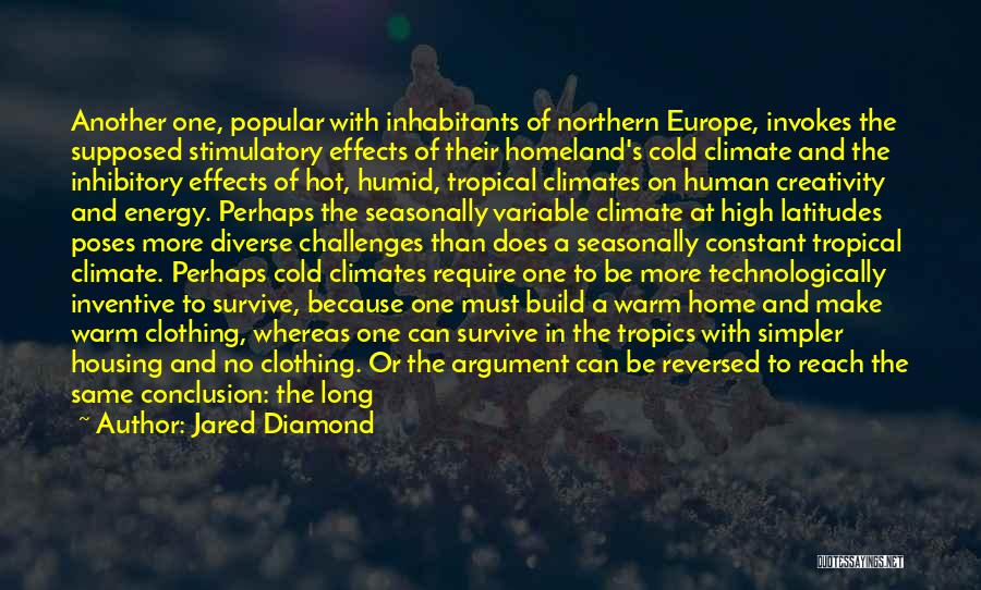 Cold Climate Quotes By Jared Diamond